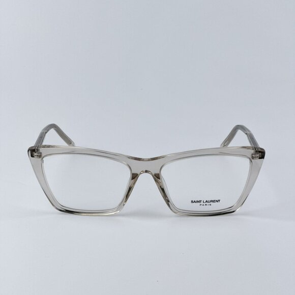 Saint Laurent Women BRAND NEW Eyeglasses Beige Cat Eye SL737 MICA THIN OPT 004 - Picture 4 of 12